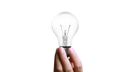 Light bulb in hand