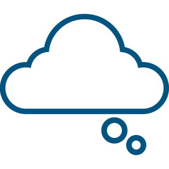 Speech Bubble Cloud Line