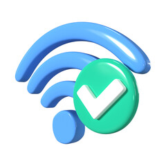 WiFi Connected 3D Illustration Icon
