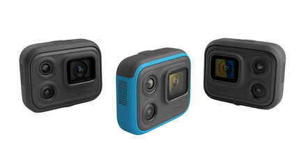 Fototapeta premium cameras isolated on white background