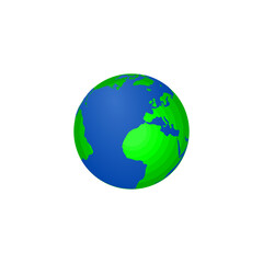 Earth icon isolated on transparent background