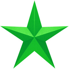 Étoile verte sur fond blanc 