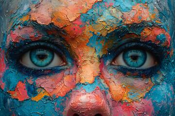 person with painted face