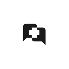 Medical chat logo icon vector