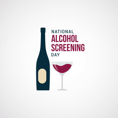 National Alcohol Screening Day Vector Illustration. to raise awareness about the harmful effects of alcohol abuse and alcohol dependency by offering anonymous and confidential screenings.