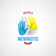 Obraz premium World Meningitis Day Vector Illustration. It serves as a global awareness campaign to highlight the impact of meningitis, a potentially deadly disease, and promote preventative measures like vaccine.
