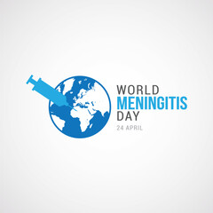 World Meningitis Day Vector Illustration. It serves as a global awareness campaign to highlight the impact of meningitis, a potentially deadly disease, and promote preventative measures like vaccine.