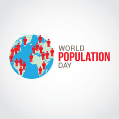 World Population Day Vector Illustration. World Population Day serves as a platform to advocate for policies and programs that promote sustainable development and improve the well-being of all people.