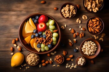 dry fruit and fresh fruits 