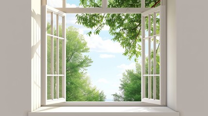 open window. vector template for design