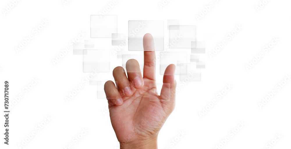 Poster touch screen interface