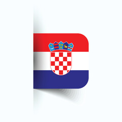 Croatia national flag, Croatia National Day, EPS10. Croatia flag vector icon