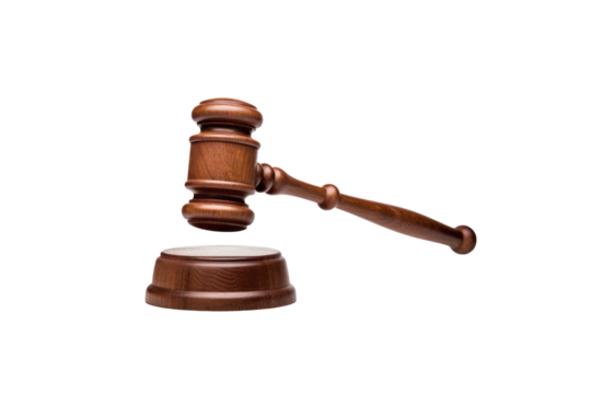 High-Resolution Auction Gavel PNG Image on Transparent Background