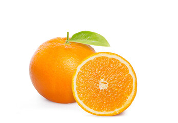 Orange  on white background