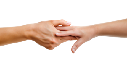 two hands holding each other