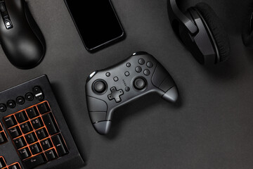 Game controller with gadgets and mobile phone