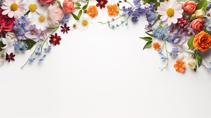 Desi flowersand wite white background., generative ai, 