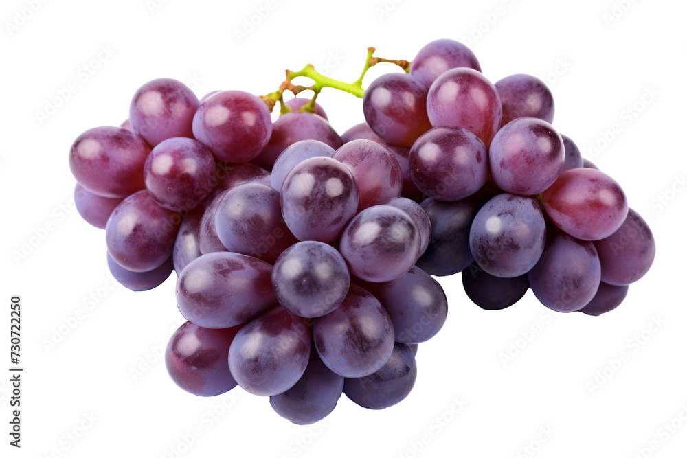 Poster fresh grape clusters isolated - high-quality png image with transparent background