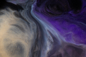 Fantastic Liquid Purple Background Paint
