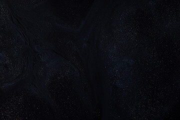 Night Sky Background From Liquid Acrylic Paints