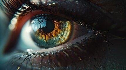 Close-up photo of eye, AI generated Image