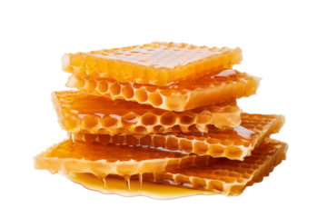 Seamless Honeycomb Pattern Vector - Transparent Background Illustration