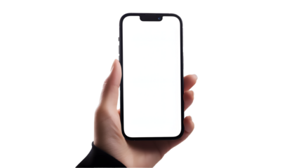 Hand holding Smartphone png 