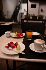 table setting for breakfast
