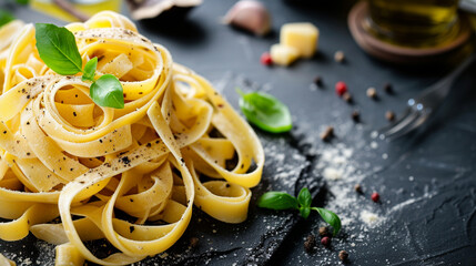 Tagliolini Truffle pasta background