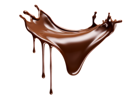 Velvety Chocolate Cascade – Seamless Pouring and Dripping Effect on Transparent Backgrou
