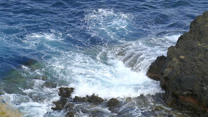 waves on the rocks