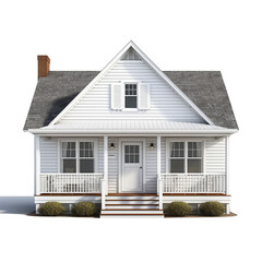 Cape Cod house isolated on transparent background