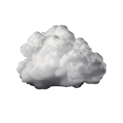 High-Resolution White Cloud Isolated on Transparent Background - PNG Image