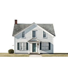 Cape Cod house isolated on transparent background
