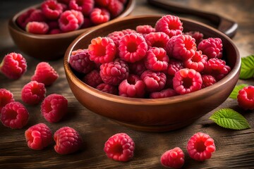 juicy raspberries, their vibrant red color and sweet-tart flavor