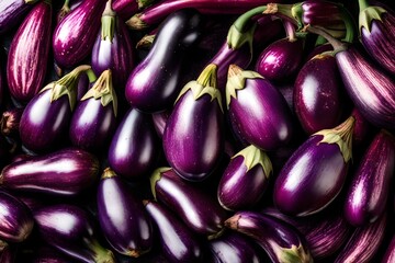 vibrant purple eggplants,