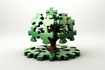 Green 3D Cubes and Person Holding Cube in Digital Design Concept