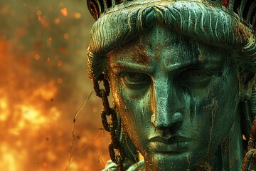 The Statue of Liberty's Angry Face Generative AI
