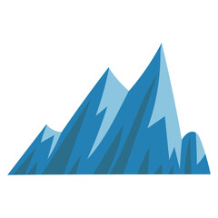 flat color vector mountain illustration