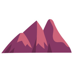 flat color vector mountain illustration