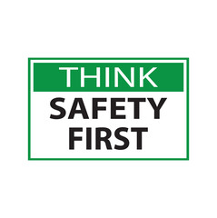 Safety symbols and first signs, work safety, caution work hazards, danger surveillance, zero accident, vector icon illustration