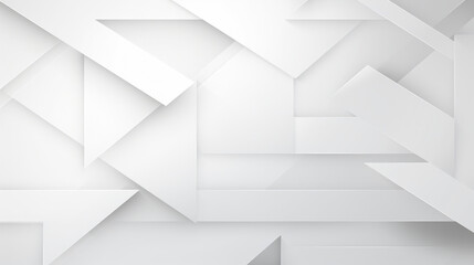 Fototapeta premium Modern abstract white geometric shapes background design