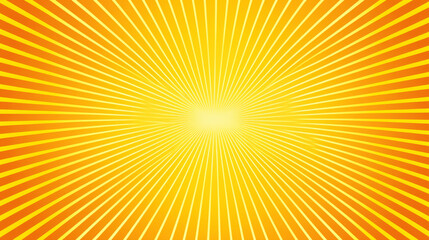 Fototapeta premium Abstract yellow sunburst background with radiant lines