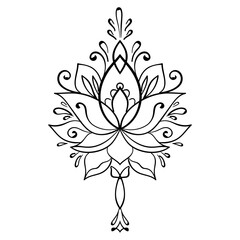 illustration of an outline vector hanger decoration object