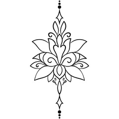 illustration of an outline vector hanger decoration object