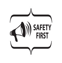 Safety symbols and first signs, work safety, caution work hazards, danger surveillance, zero accident, vector icon illustration