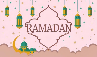 Ramadan Background, Pastel Theme Ramadan Background