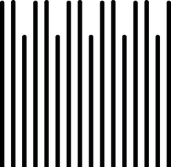 Simple vertical striped art with stripes different length