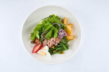 baked potato with tuna and vegetables