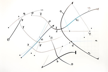 Detailed Representation of EQ Graph Showcasing Mathematical Equation Solutions - obrazy, fototapety, plakaty